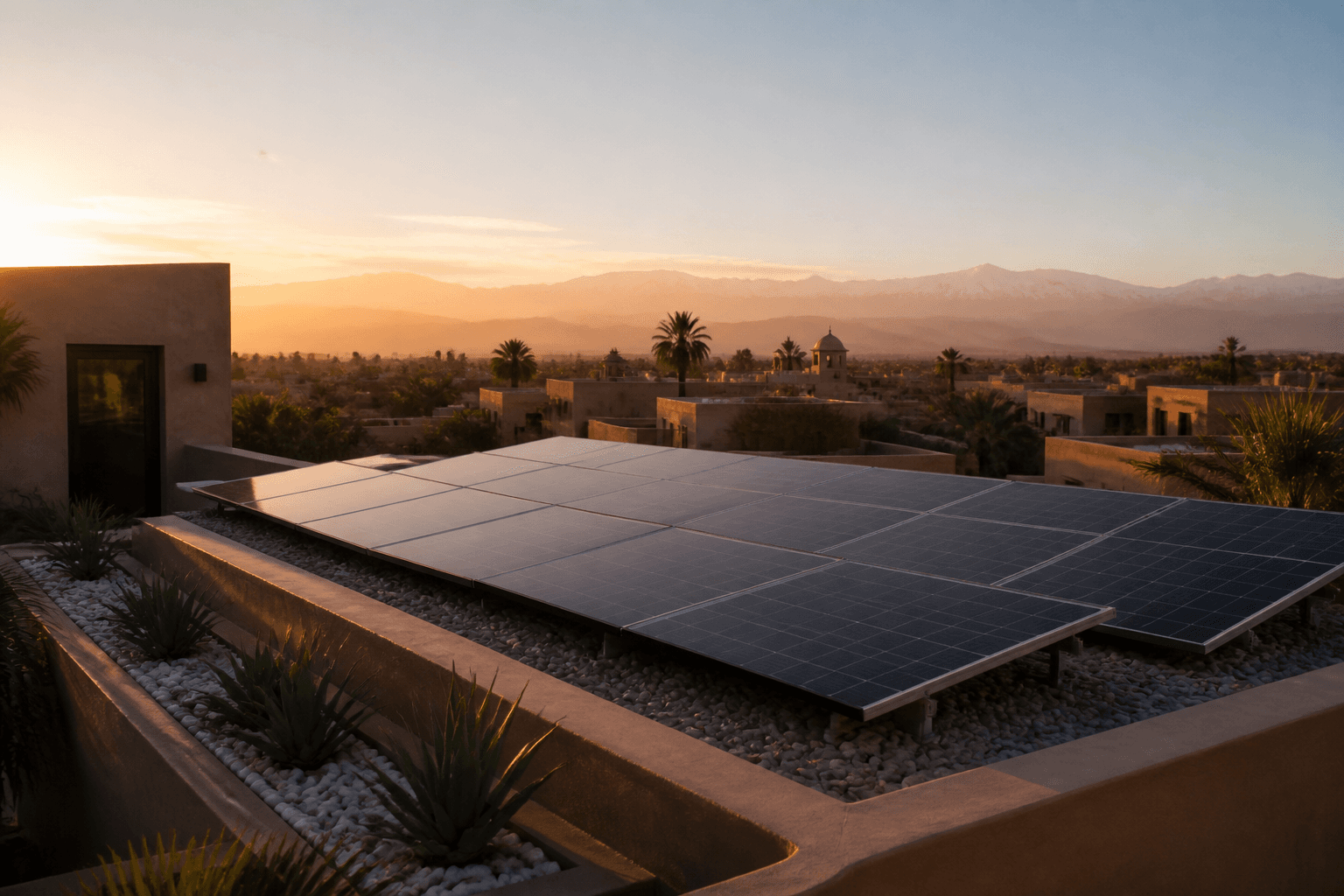 Villa à Marrakech équipée de panneaux solaires Clima Solar